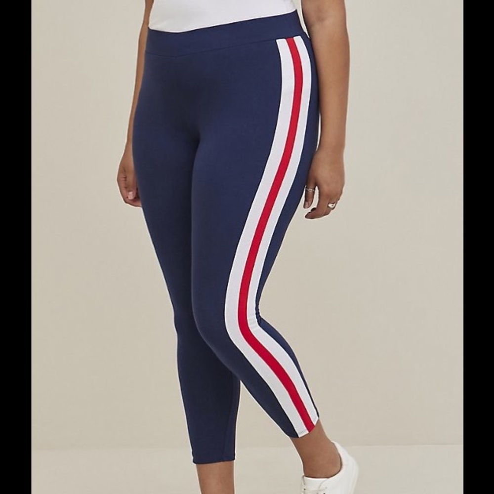 FULL LENGTH SIGNATURE WAIST DOUBLE SIDE STRIPE LEGGING